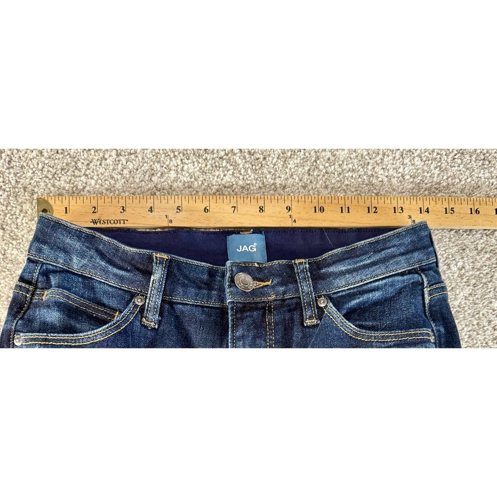 Jag Ruby Straight Crop Denim Blue Jeans Dark Wash Size 4 Inseam 26 4x26 - Picture 4 of 7